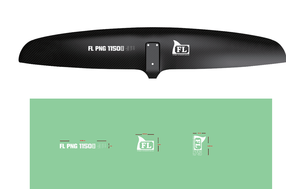 FL PNG 1150 Pumpfoil Set 74cm Carbon Mast