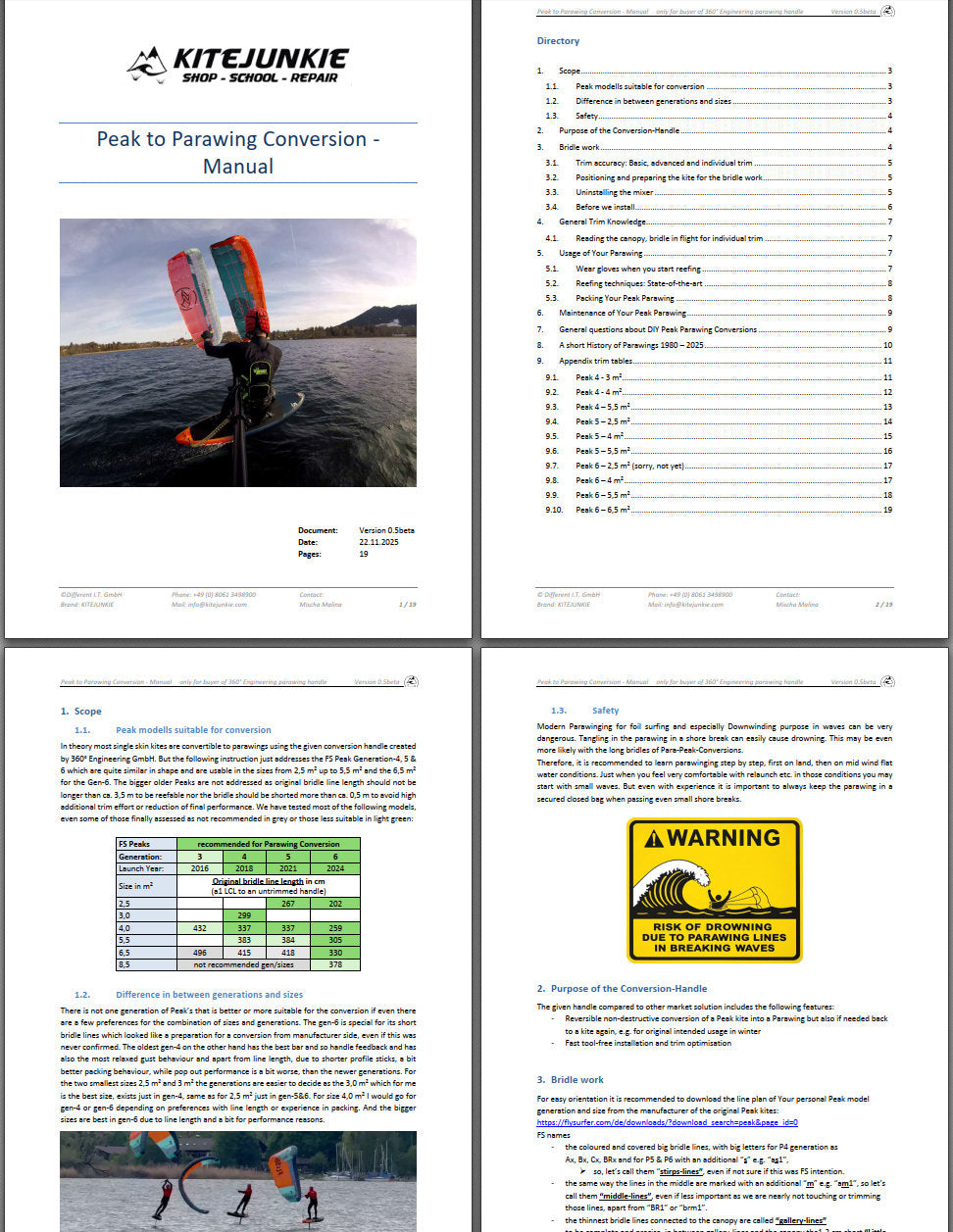 Vorschau der ausführlichen Peak zu Parawing umbau anleitung