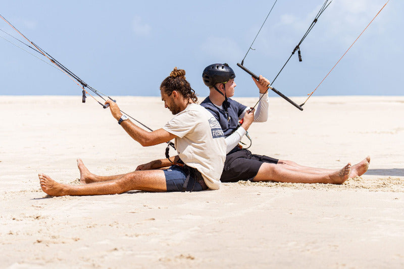 Flysurfer Sync Carbon Free Bar. Pause nach der Session.