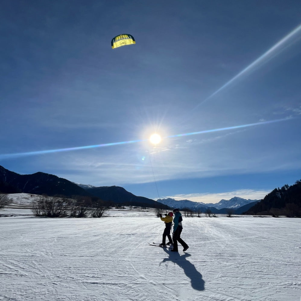 Snowkiten am Reschenpass lernen im Anfängerkurs