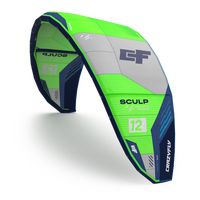 CrazyFly Sculp 2027 Kite in Grün, Grau und Navy – Allround-Kite für Freeride, Freestyle und Foil