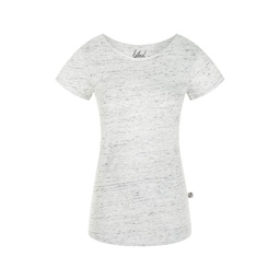 [1446f-L] BLEED Curved T-Shirt Damen Weiß Meliert (BIO)